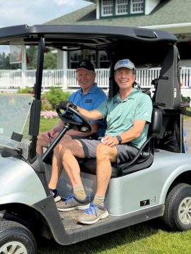 Joe and John on cart